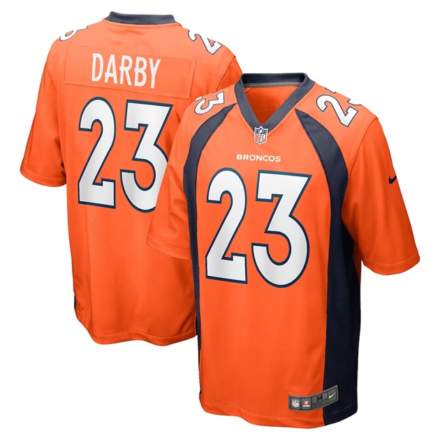 mens nike ronald darby orange denver broncos player game jersey
